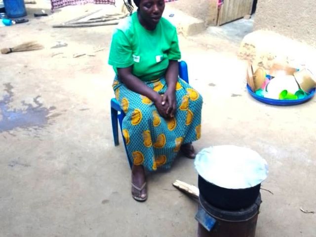 Nyirabagande with improved cookstove